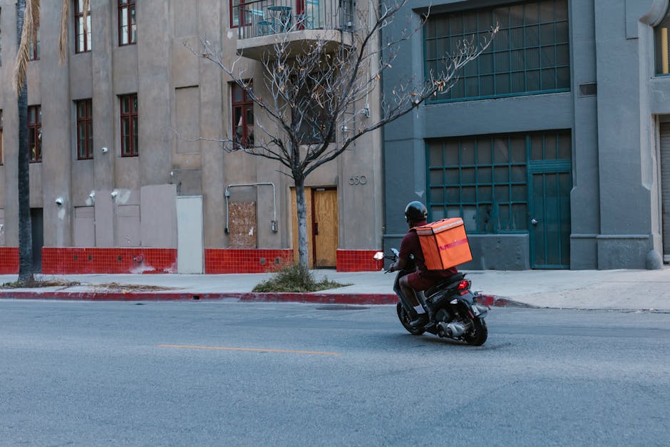 Delivery driver on the road