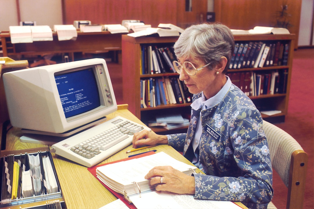 Government employee working at desk