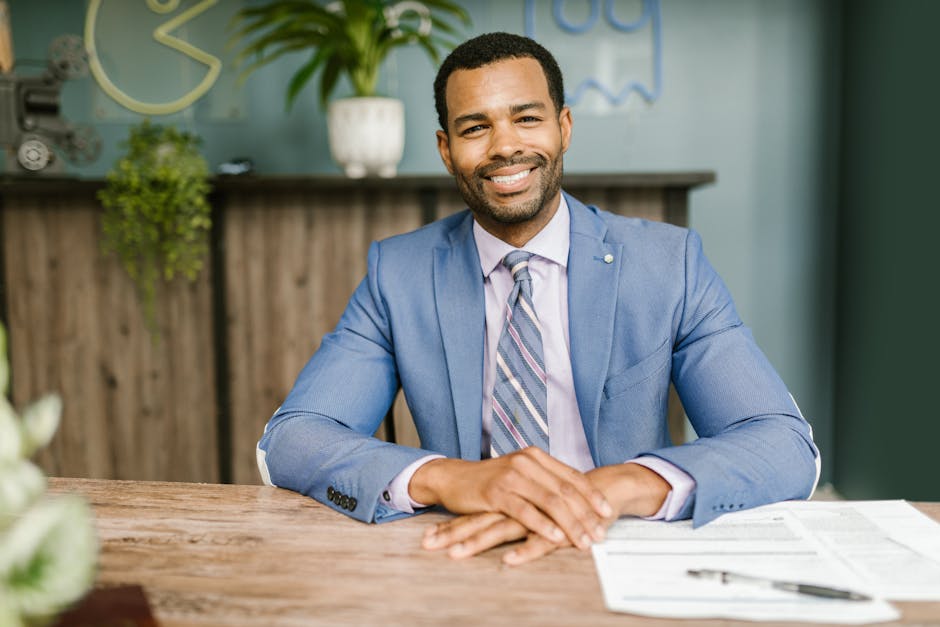 Insurance professional at desk