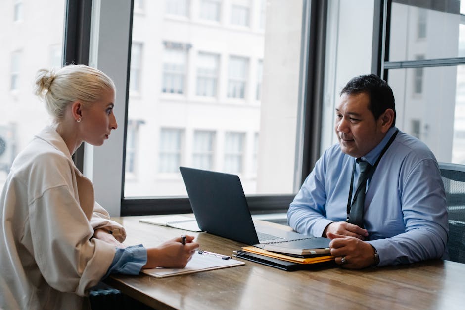 Recruiting professionals in office