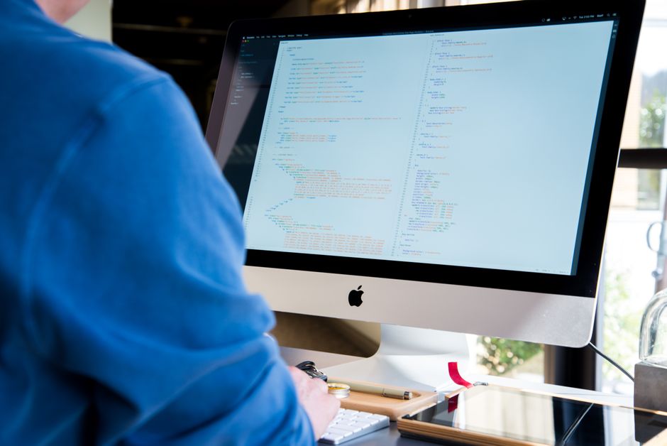Developer working at computer